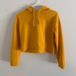Mustard Yellow Cropped Hoodie SOLD